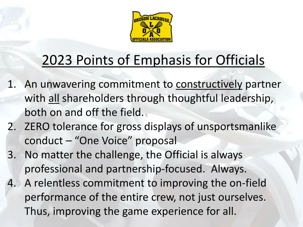 2023 points of emphasis for officials