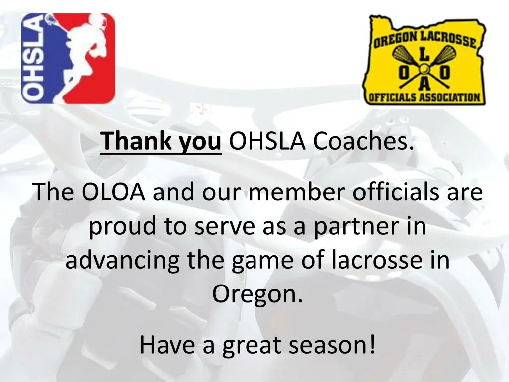 thank you ohsla coaches