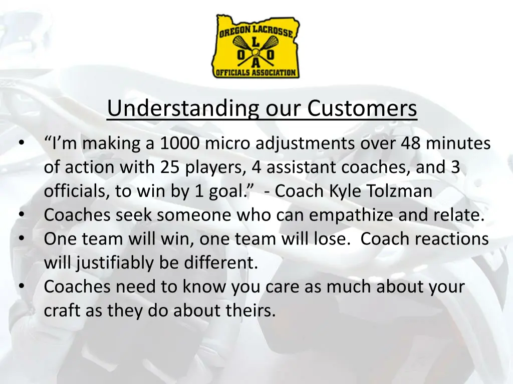 understanding our customers