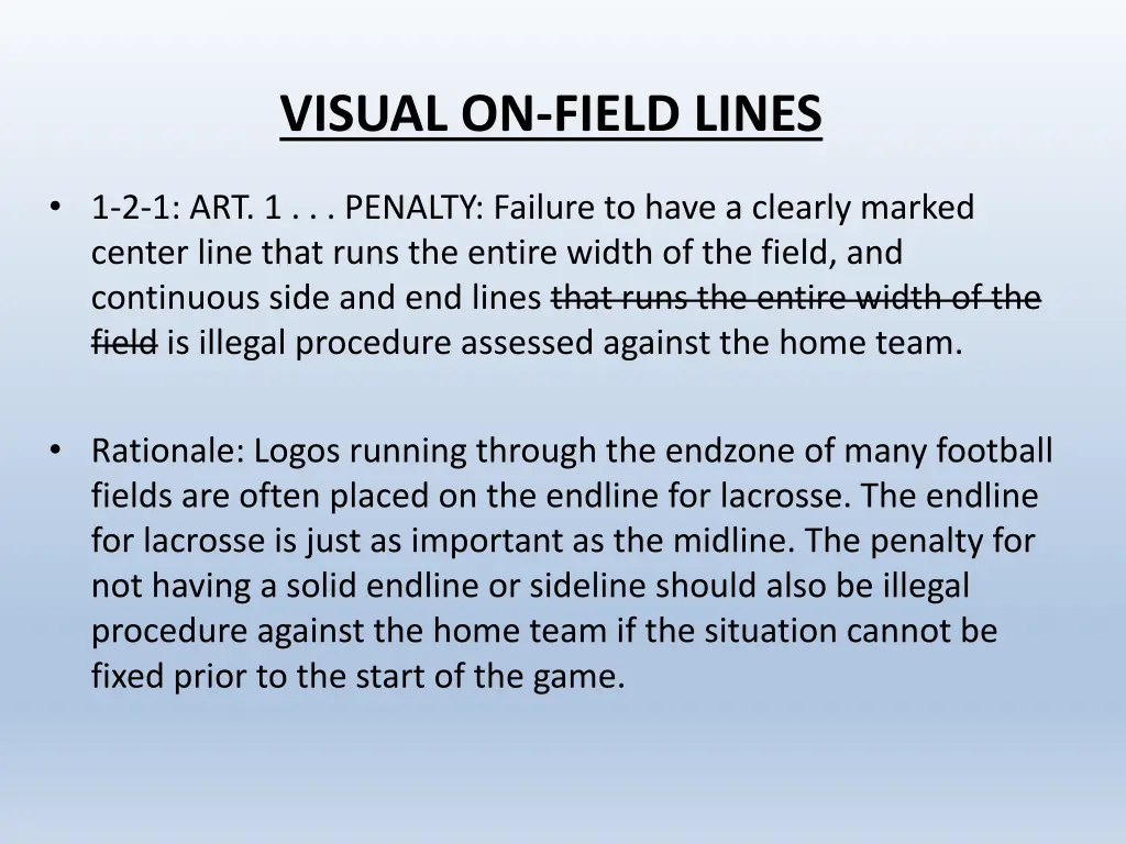 visual on field lines