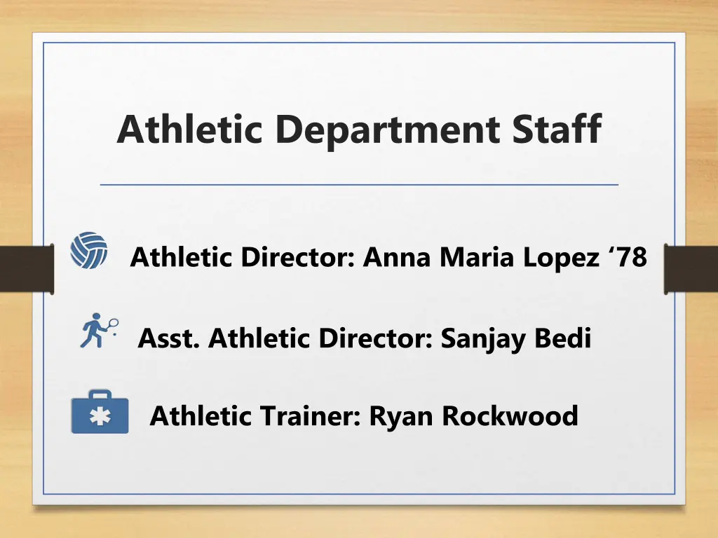 athletic department staff