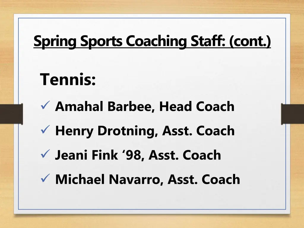 spring sports coaching staff cont 3