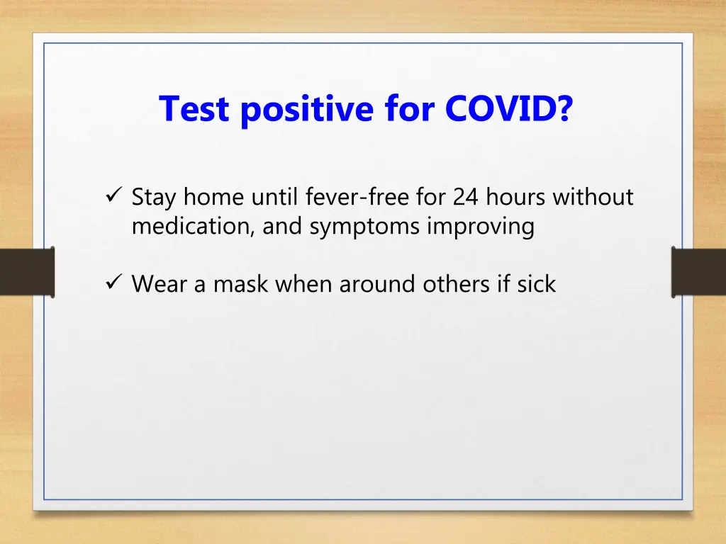 test positive for covid