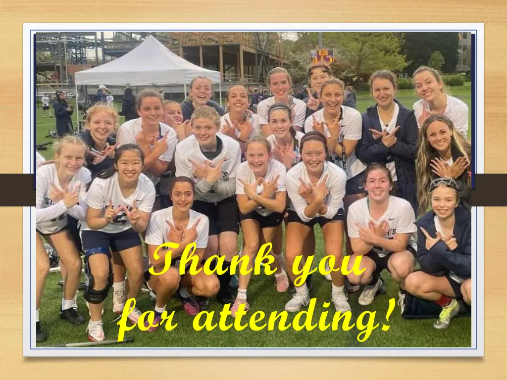 thank you for attending