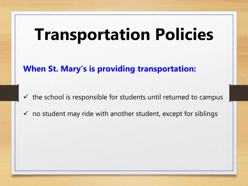 transportation policies