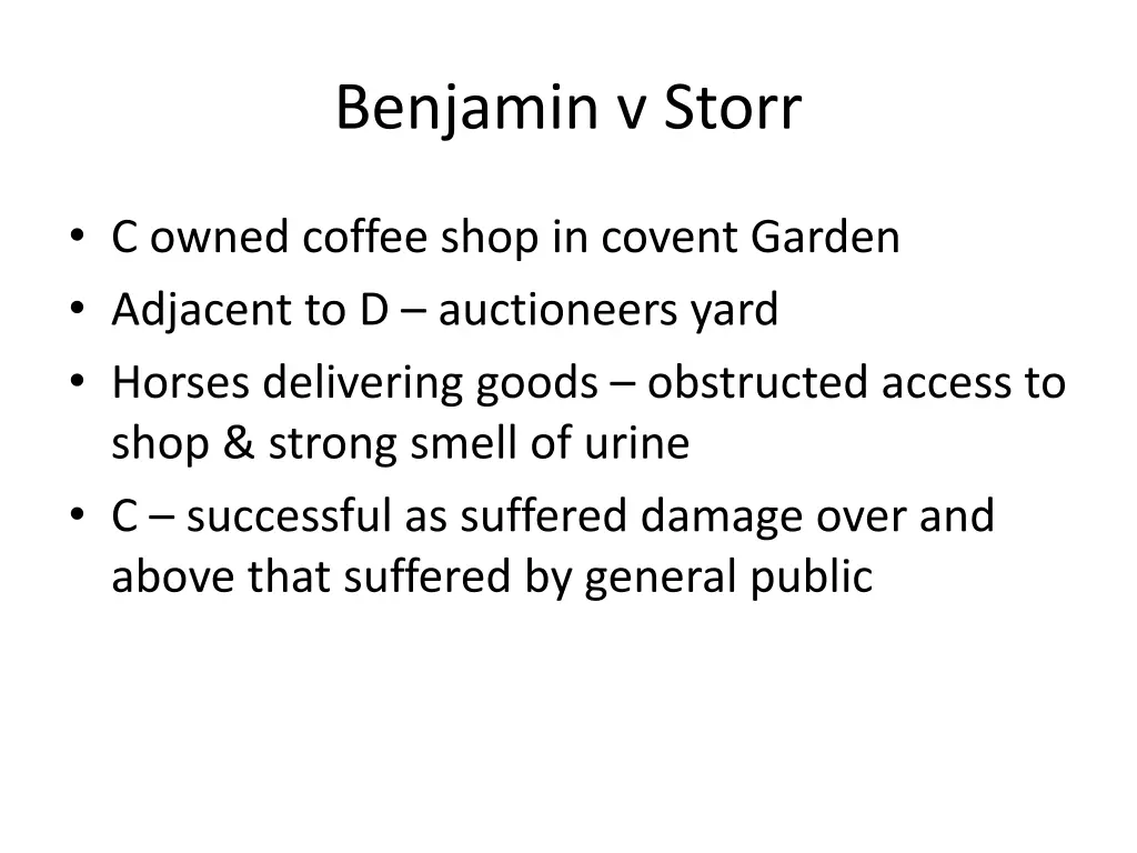 benjamin v storr