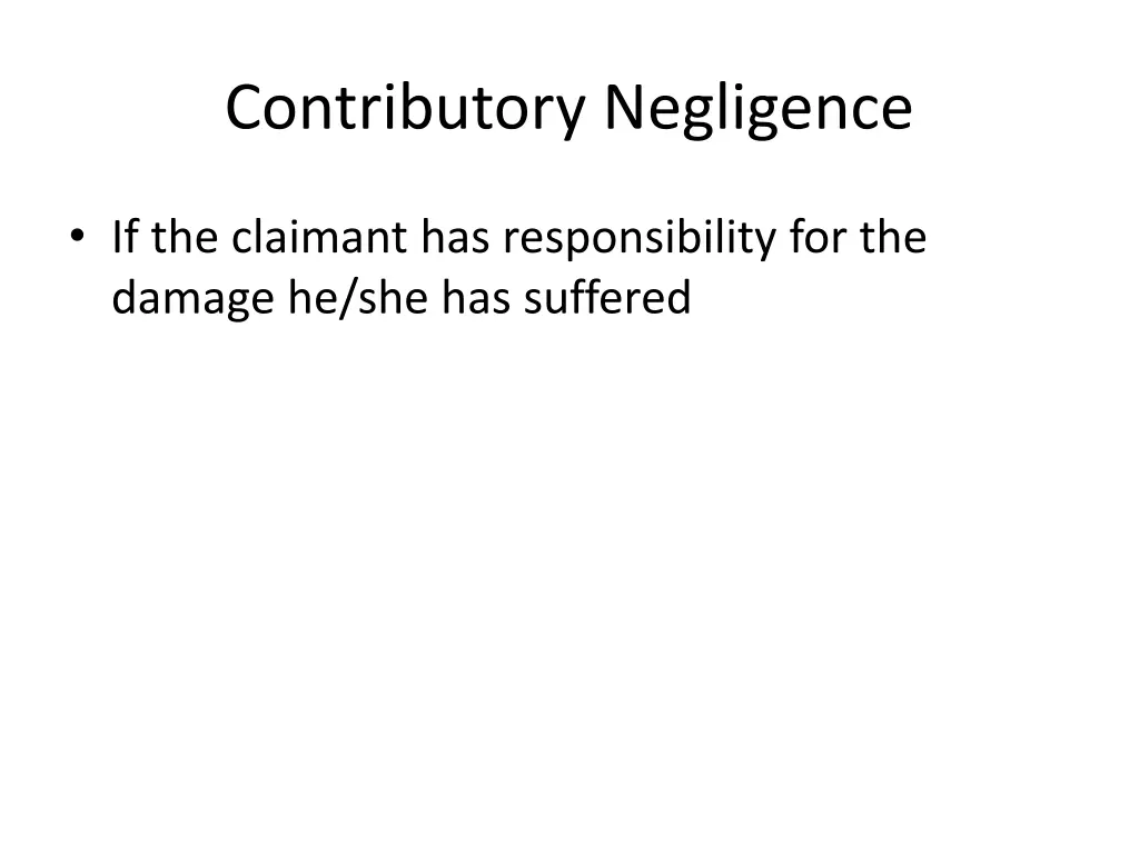 contributory negligence