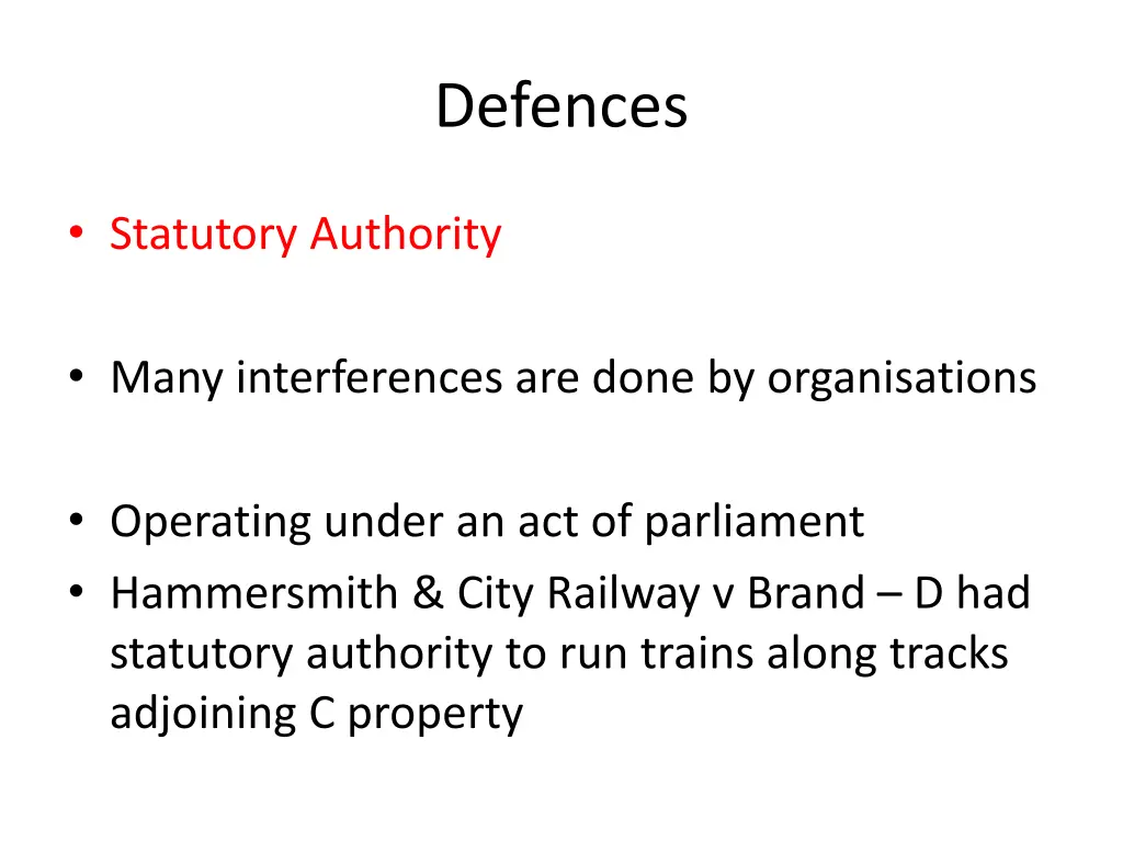 defences