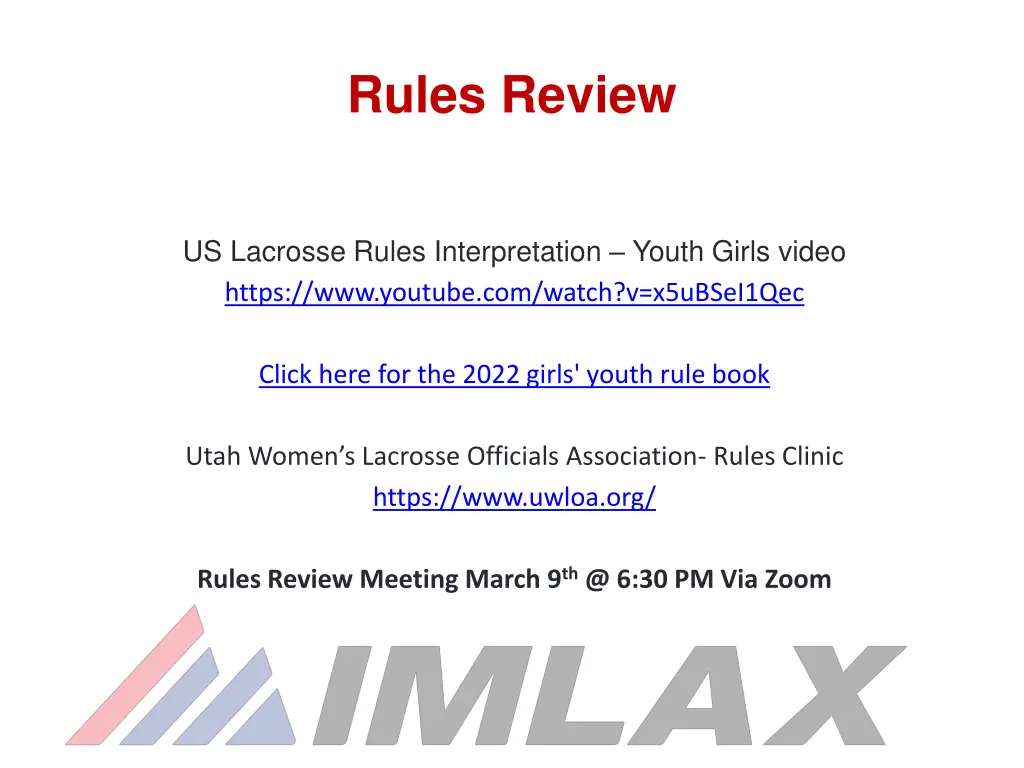 rules review