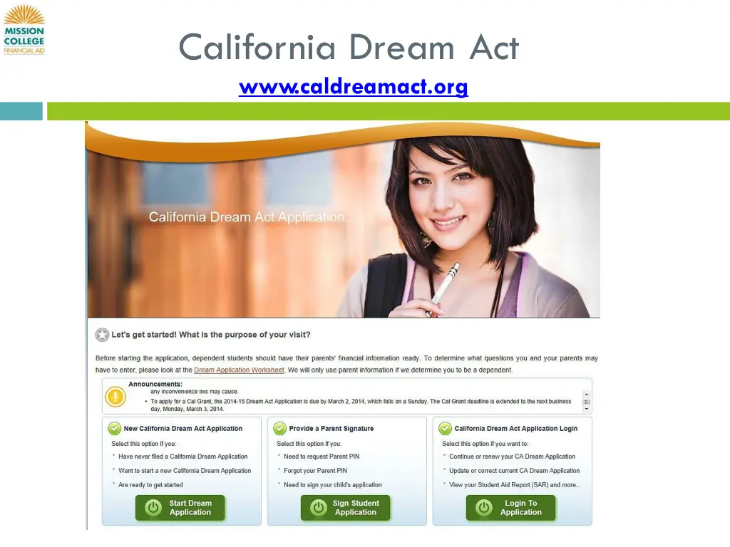 california dream act www caldreamact org