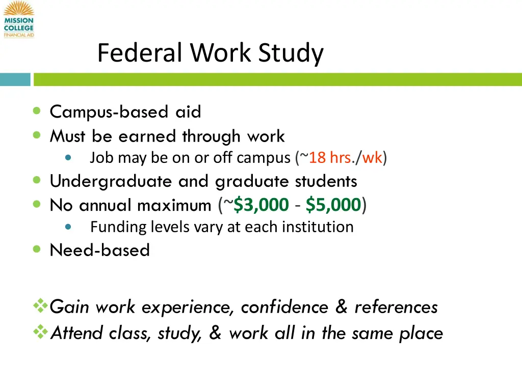 federal work study