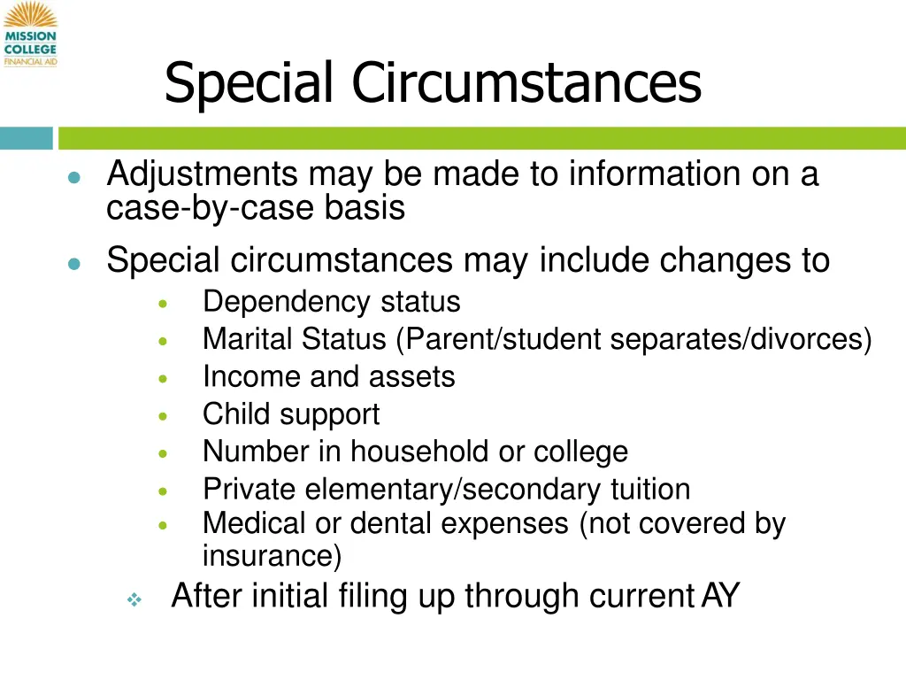 special circumstances