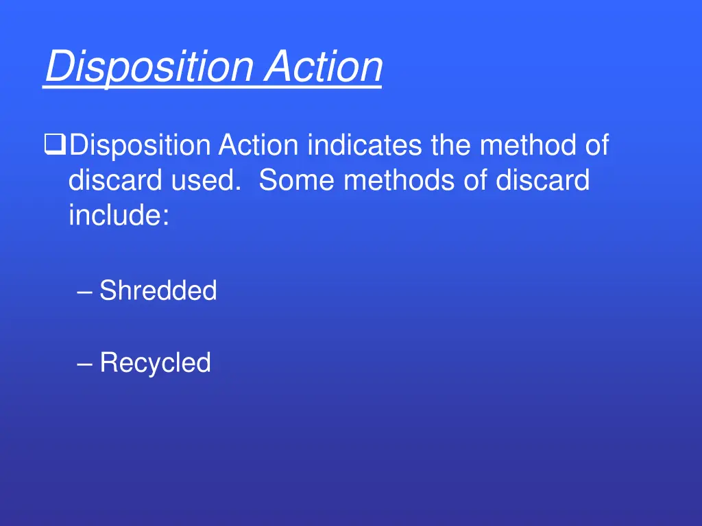 disposition action