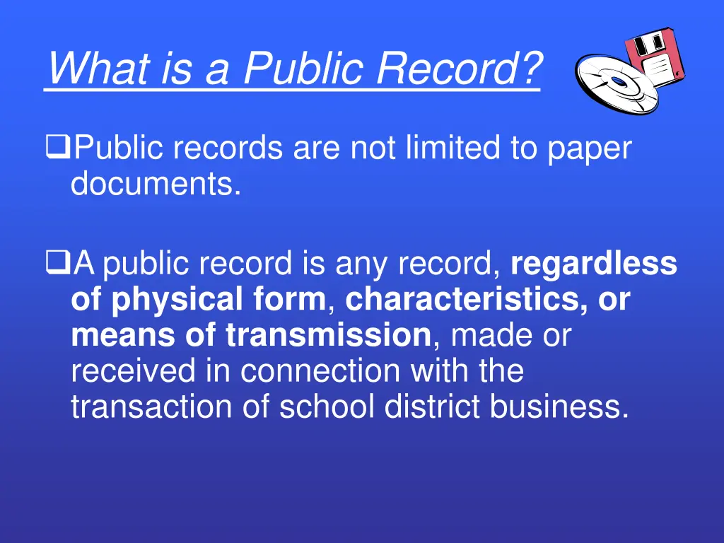 what is a public record