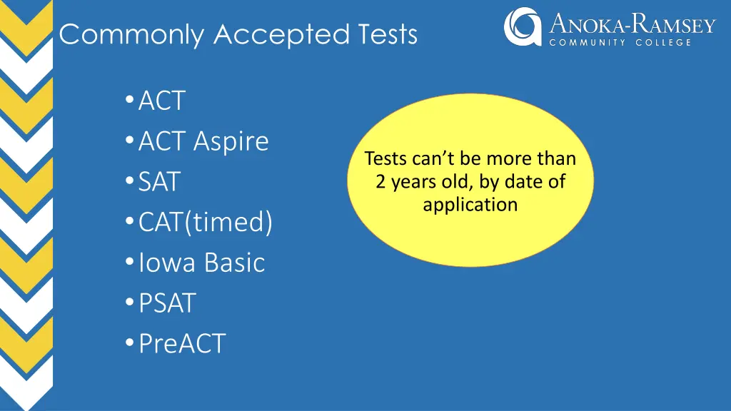 commonly accepted tests