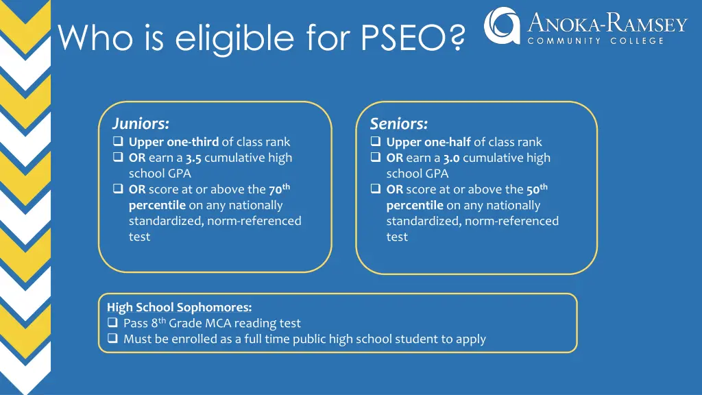 who is eligible for pseo