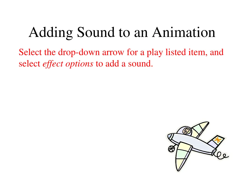 adding sound to an animation