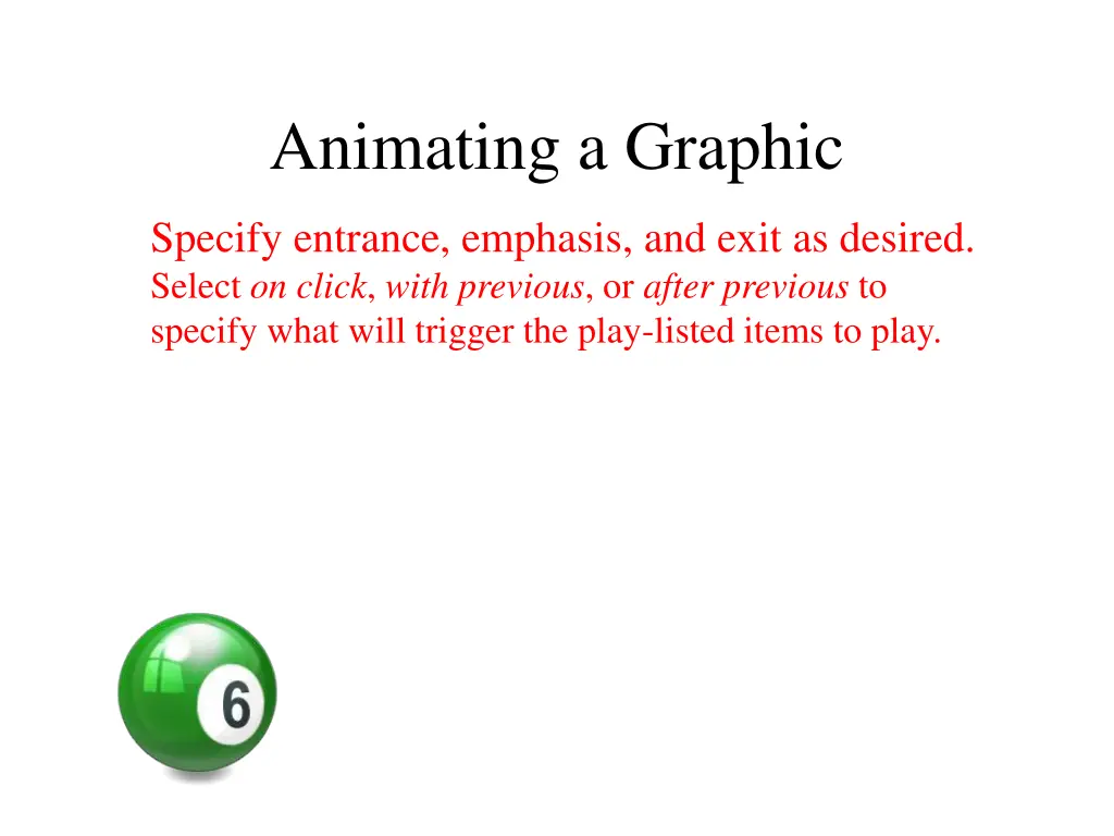 animating a graphic