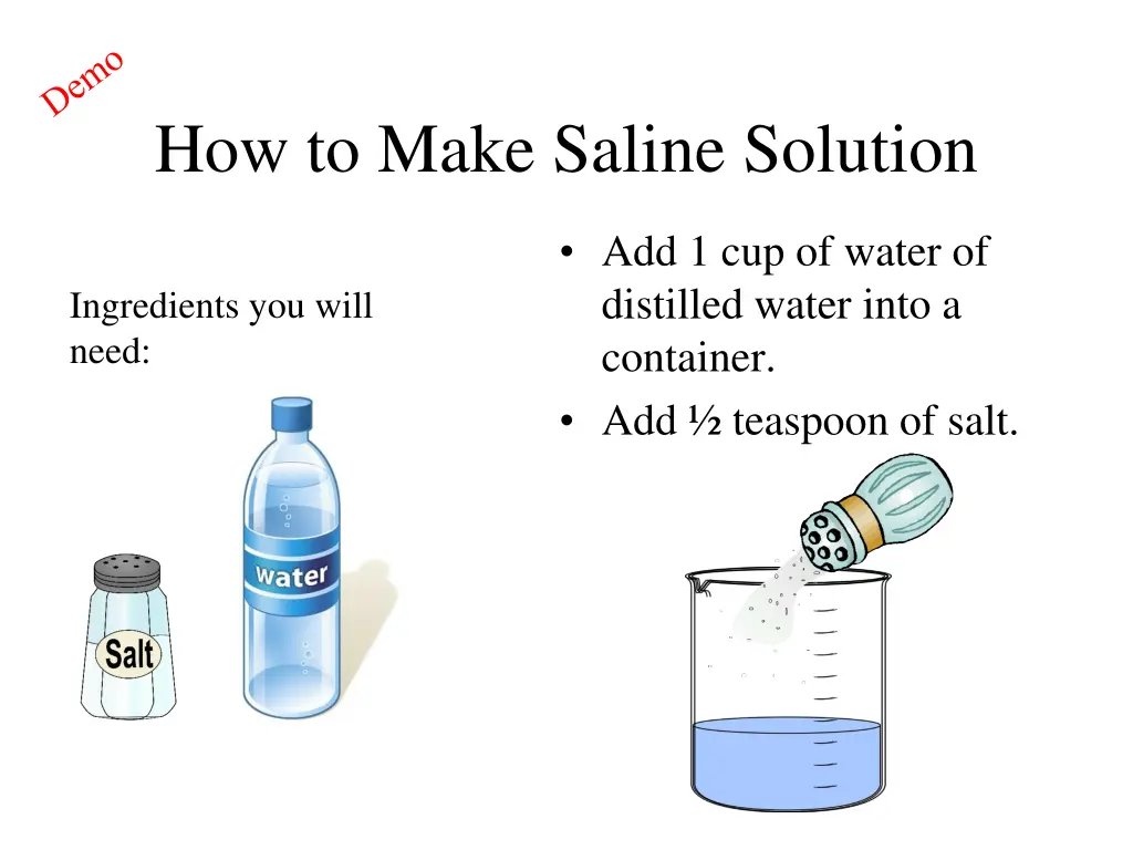 how to make saline solution