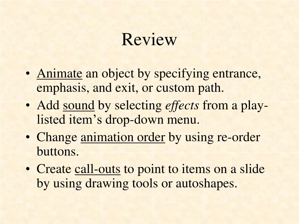 review