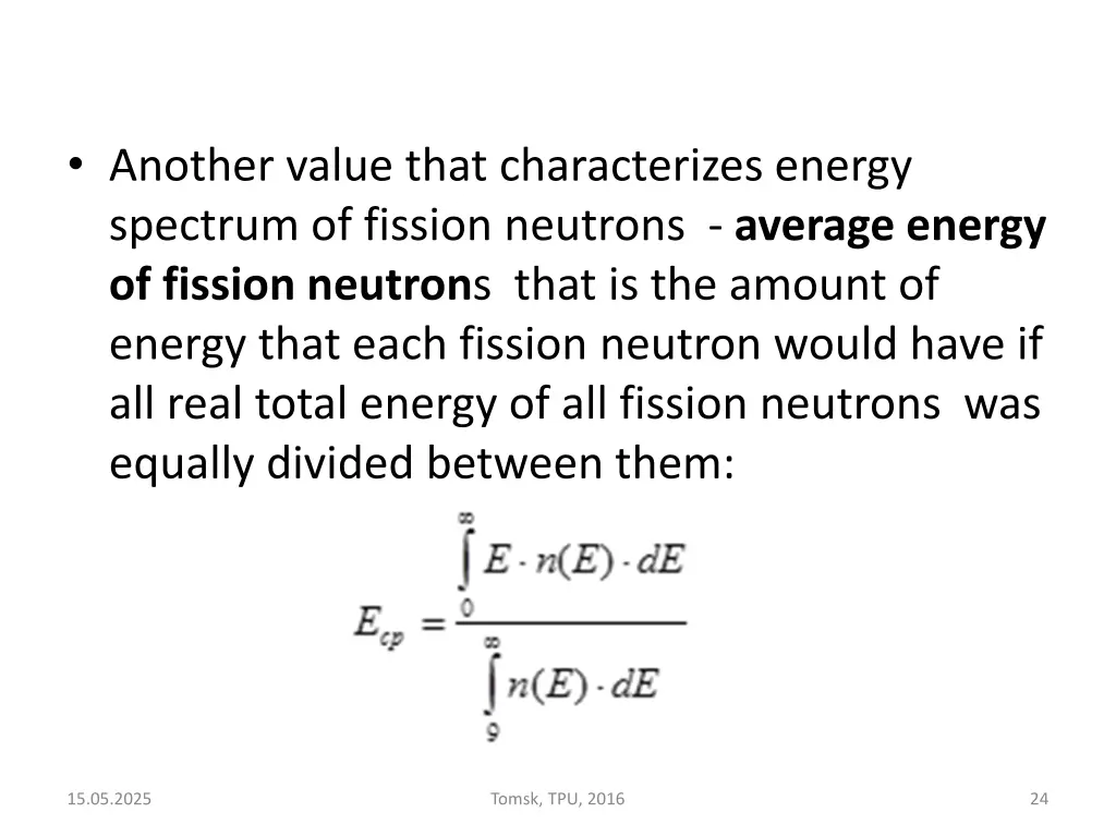 another value that characterizes energy spectrum