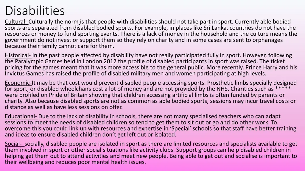 disabilities cultural culturally the norm is that