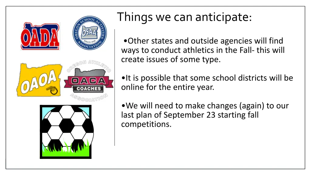 things we can anticipate