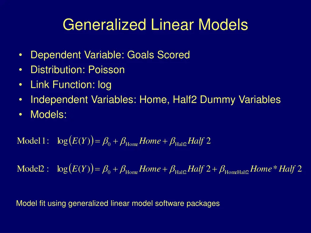generalized linear models