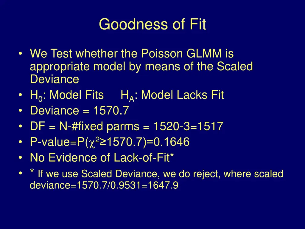 goodness of fit