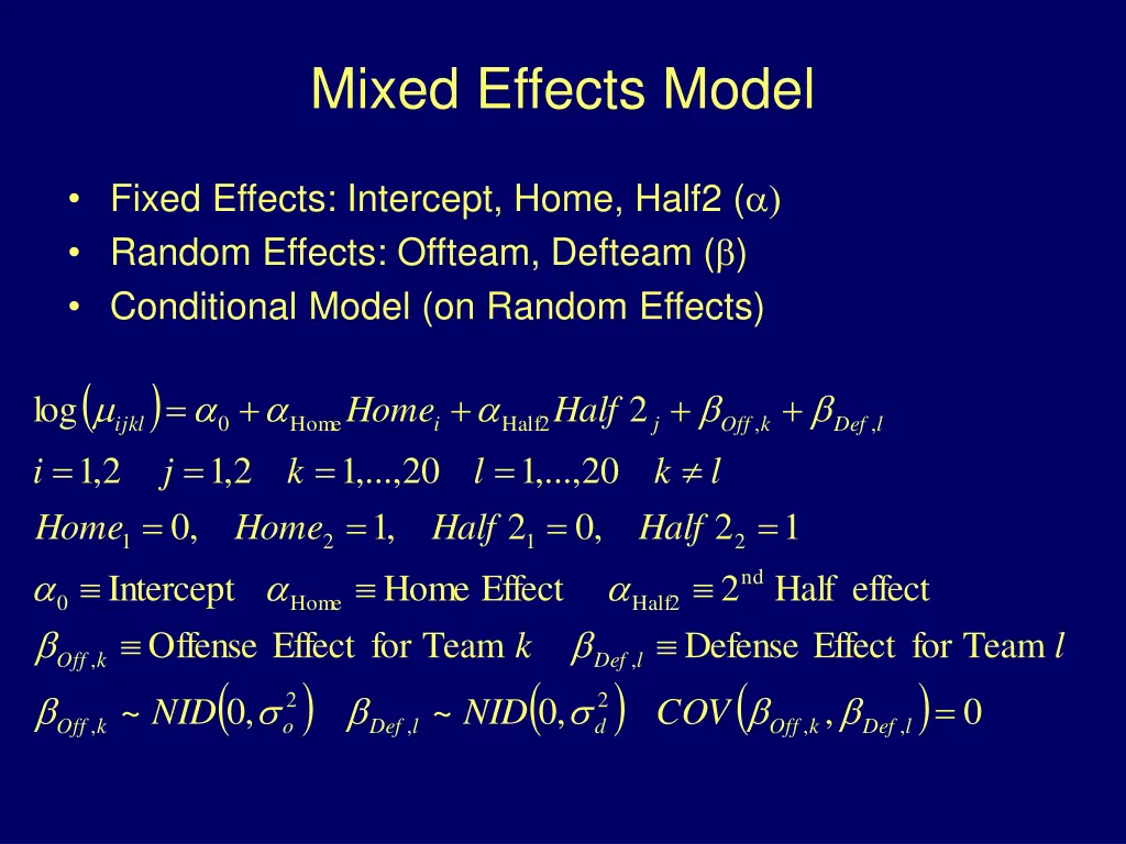 mixed effects model