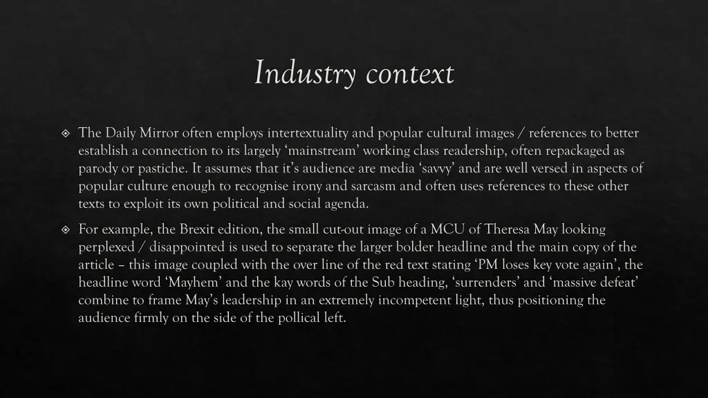 industry context