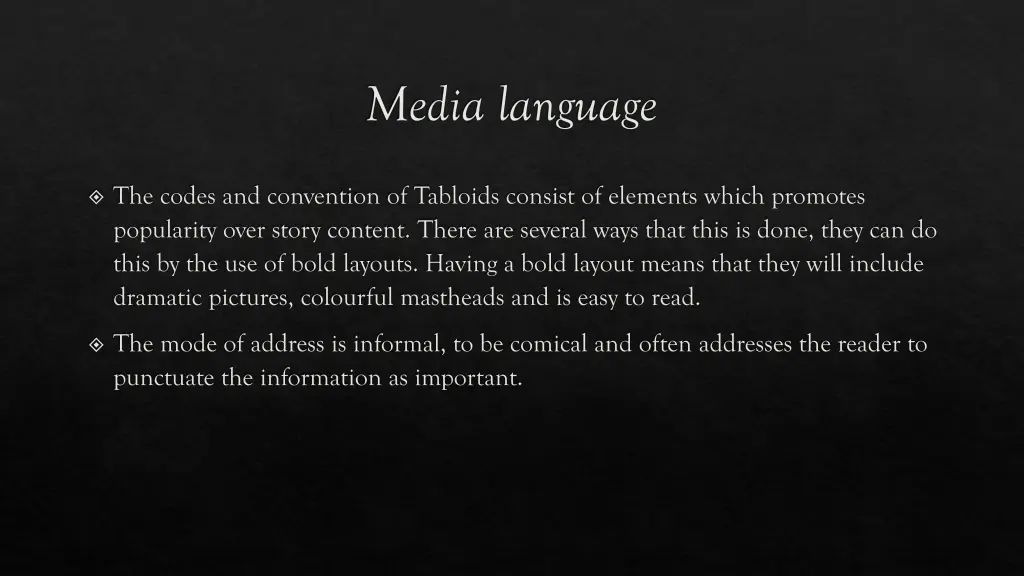 media language