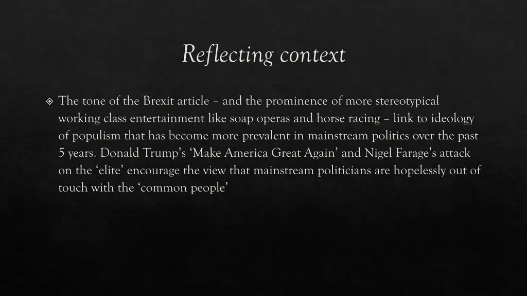 reflecting context