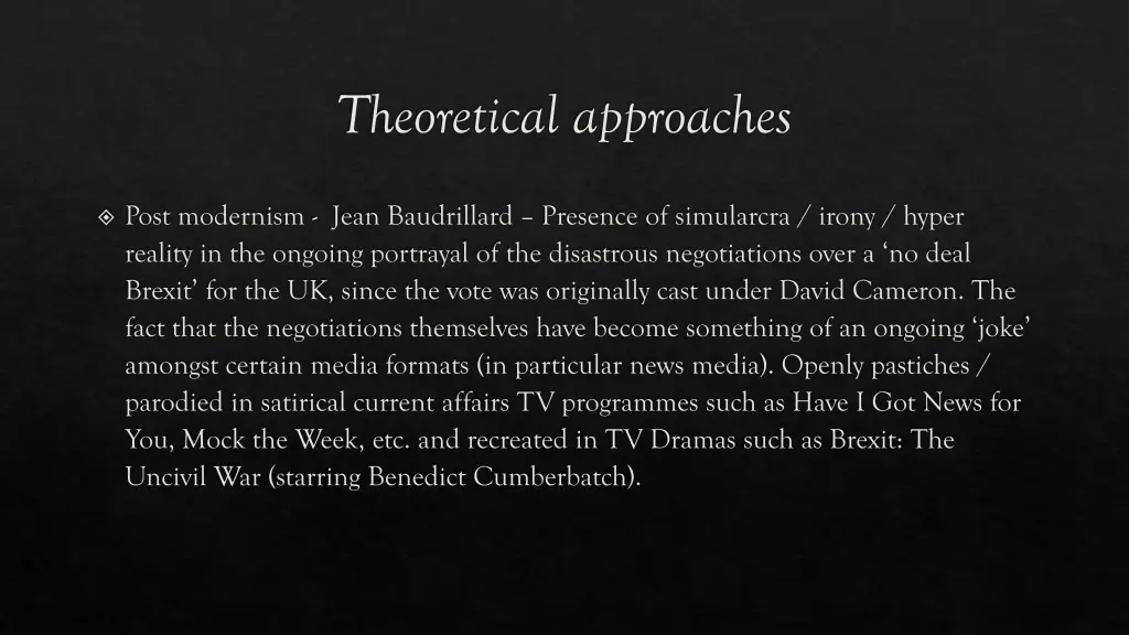 theoretical approaches 1