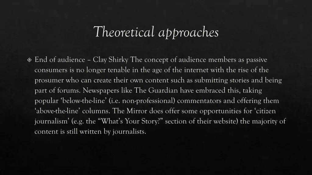 theoretical approaches 2