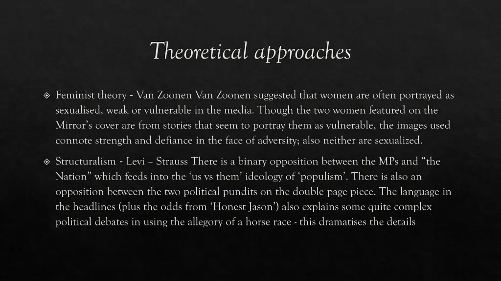 theoretical approaches
