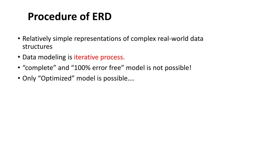 procedure of erd