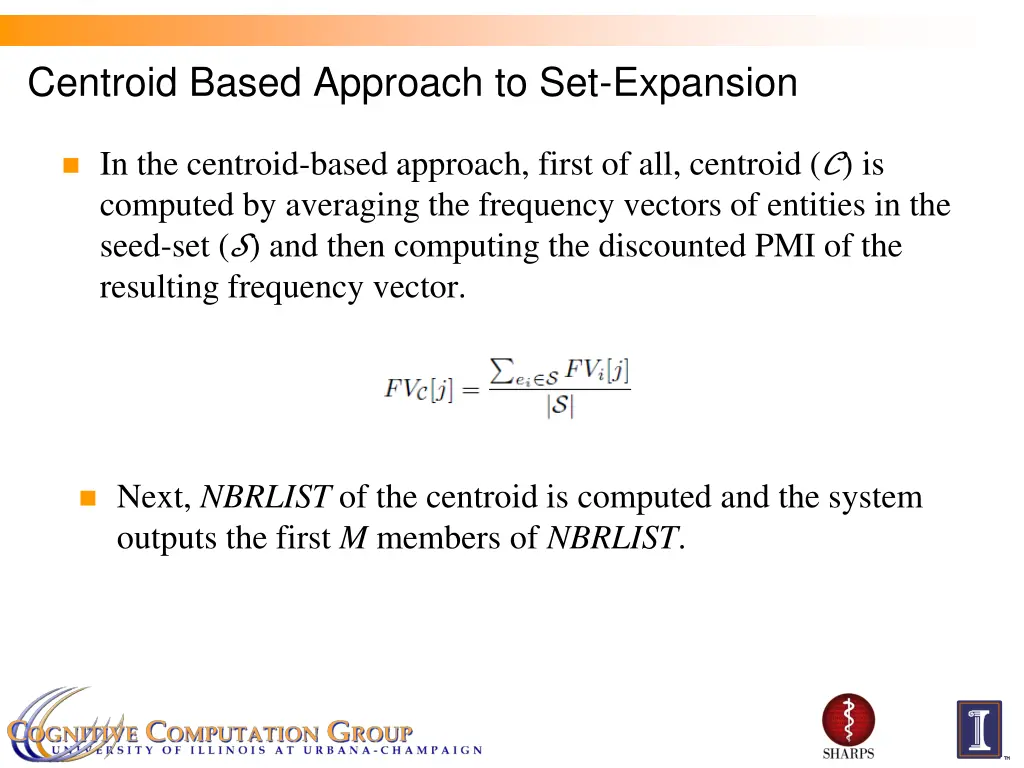 centroid based approach to set expansion