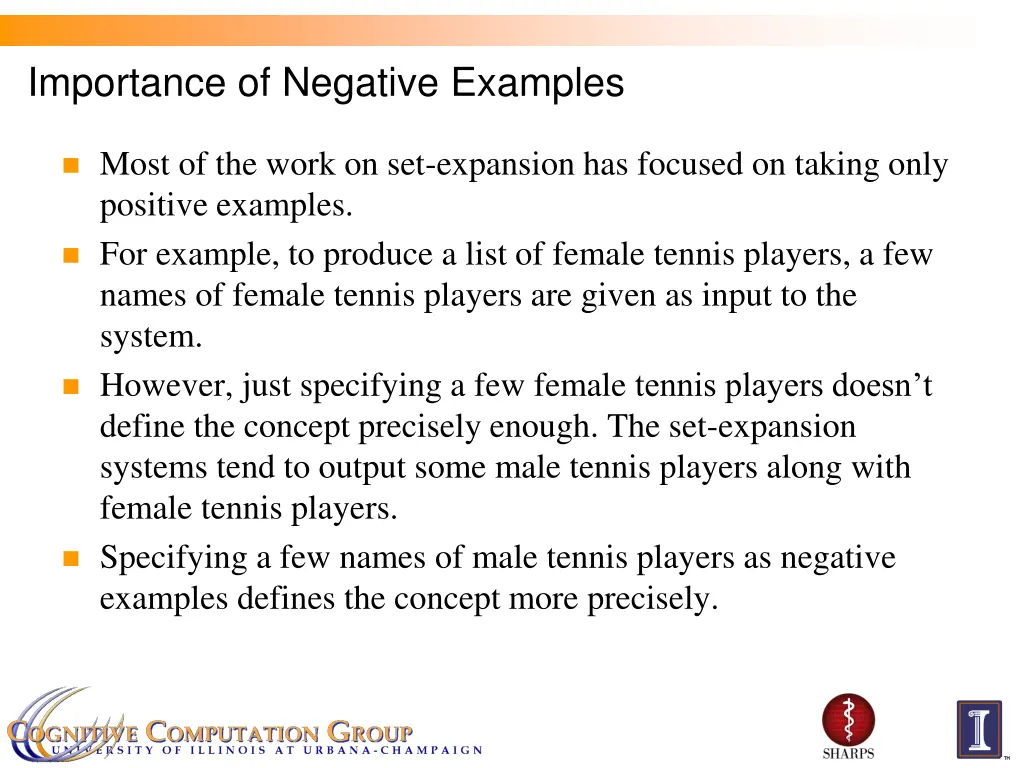 importance of negative examples