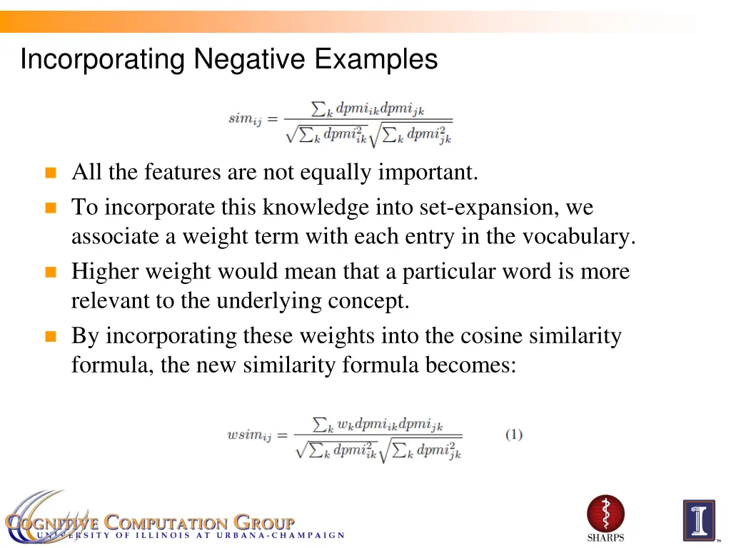 incorporating negative examples