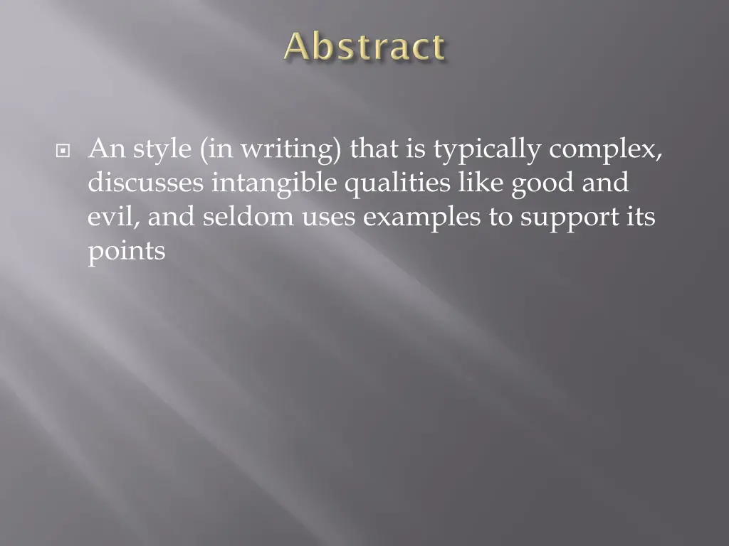an style in writing that is typically complex