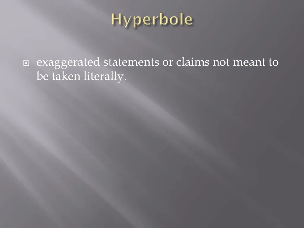 exaggerated statements or claims not meant