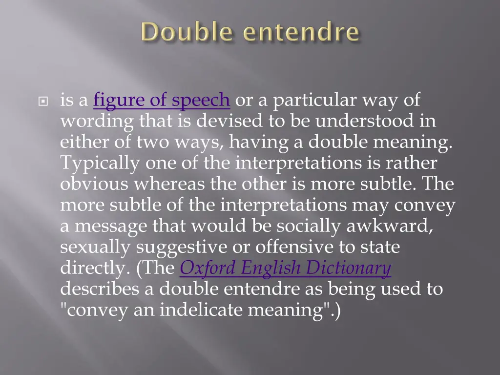 is a figure of speech or a particular
