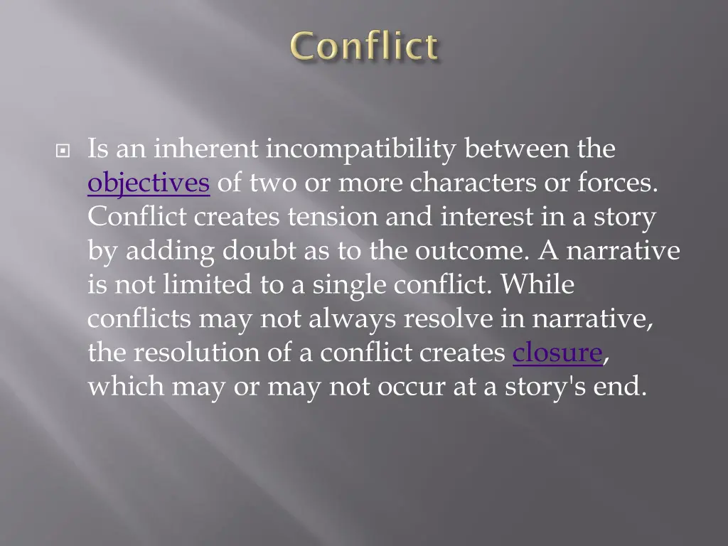 is an inherent incompatibility between
