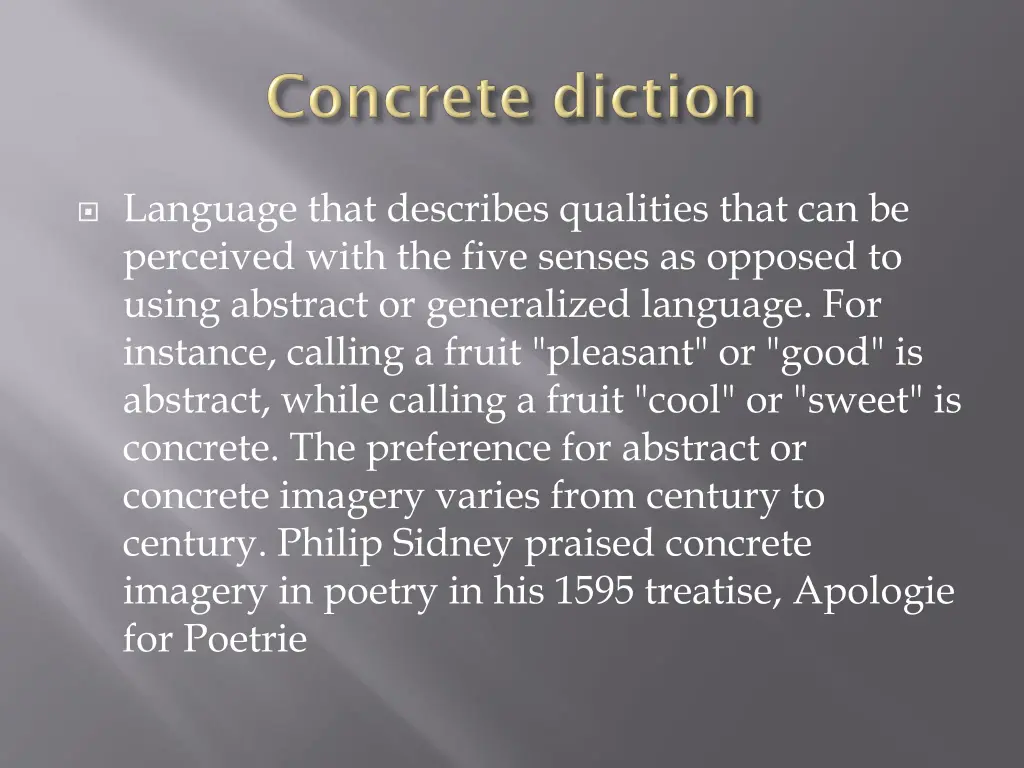 language that describes qualities that