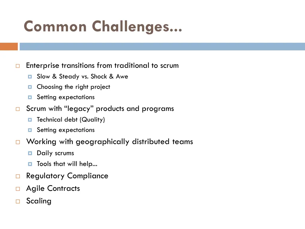 common challenges