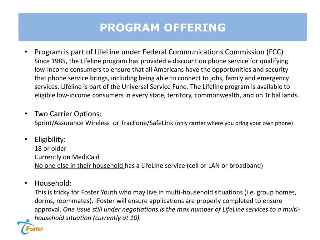 program offering 1