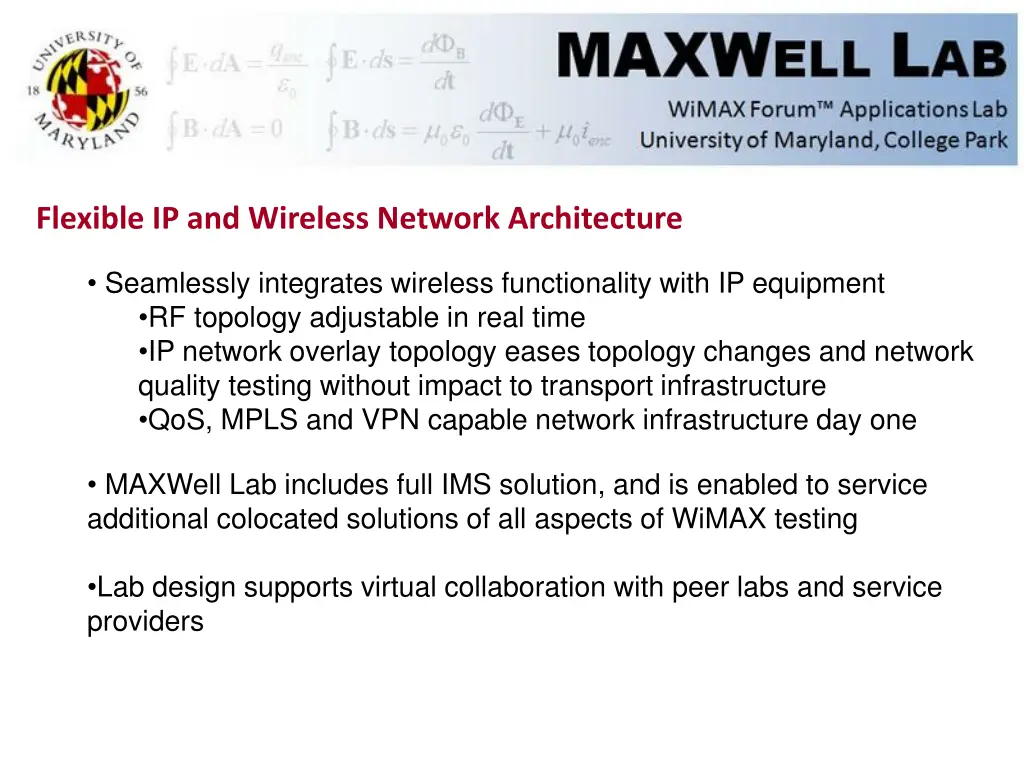 flexible ip and wireless network architecture