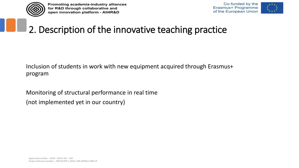 2 description of the innovative teaching practice