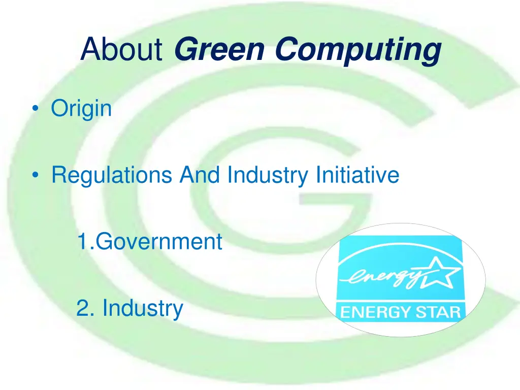 about green computing
